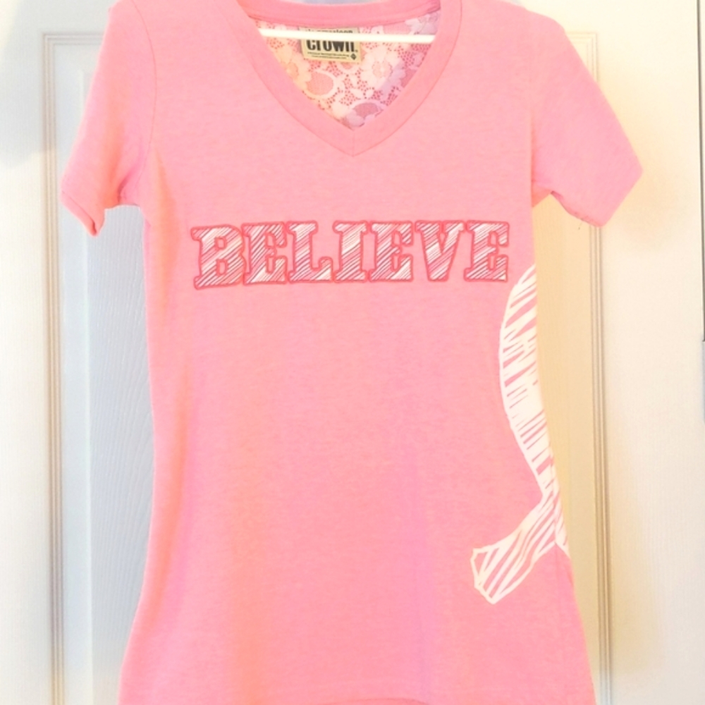 American Crown breast cancer t-shirt